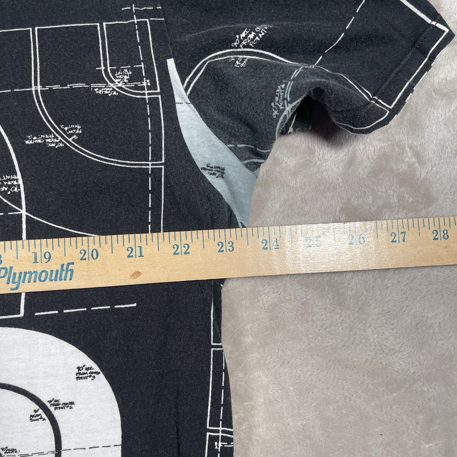 The North Face All Over Graphic Injection Print T-Shirt Men’s L Black Fading