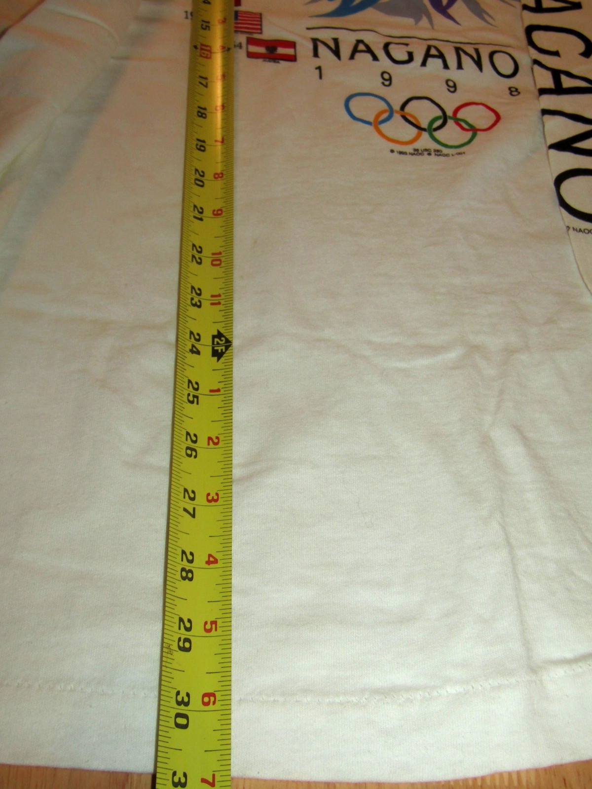 VTG Orig. Nagano 1998 Olympic Winter Games Crew Neck T-Shirt Men’s Large / 42″