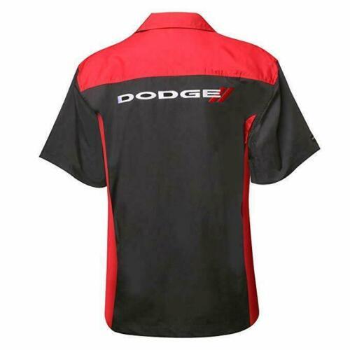 Dodge American Cars Pit Mechanic Button Down Work Crew Shirt Official Licensed