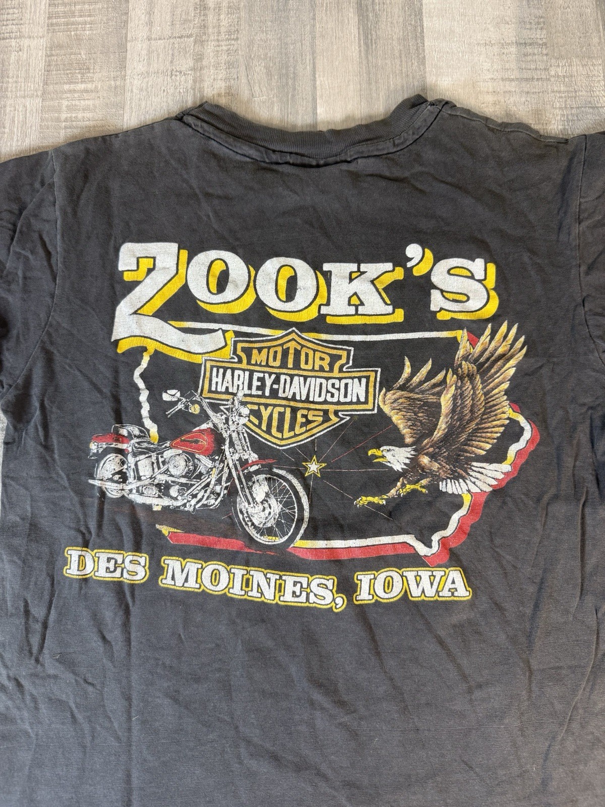 Vintage 1986 Harley Davidson Eagle Milwaukee Iron Biker Americana Mens MEDIUM