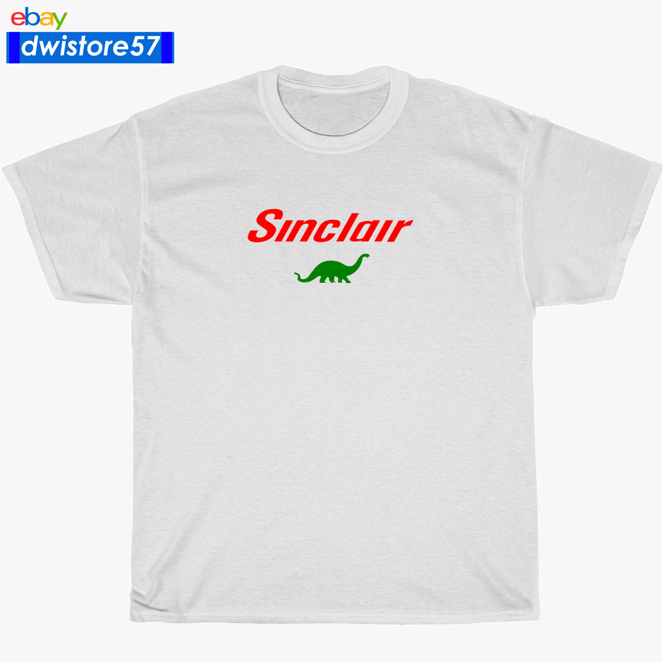 New Shirt Sinclair Dino Gasoline Logo Black/Navy/White/Sport Grey T-Shirt S-5XL