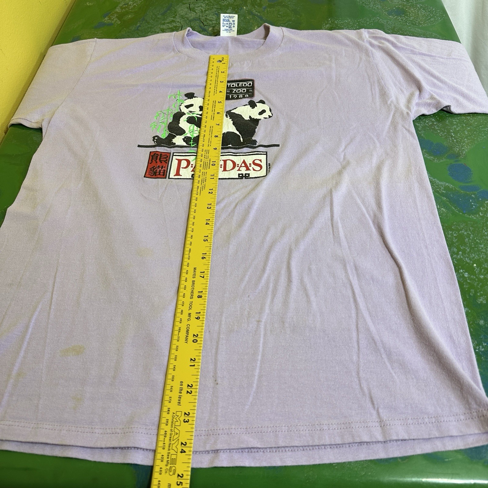 Vintage Single Stitch Distressed 1988 Toledo Zoo Pandas XL T-Shirt Bamboo Tee