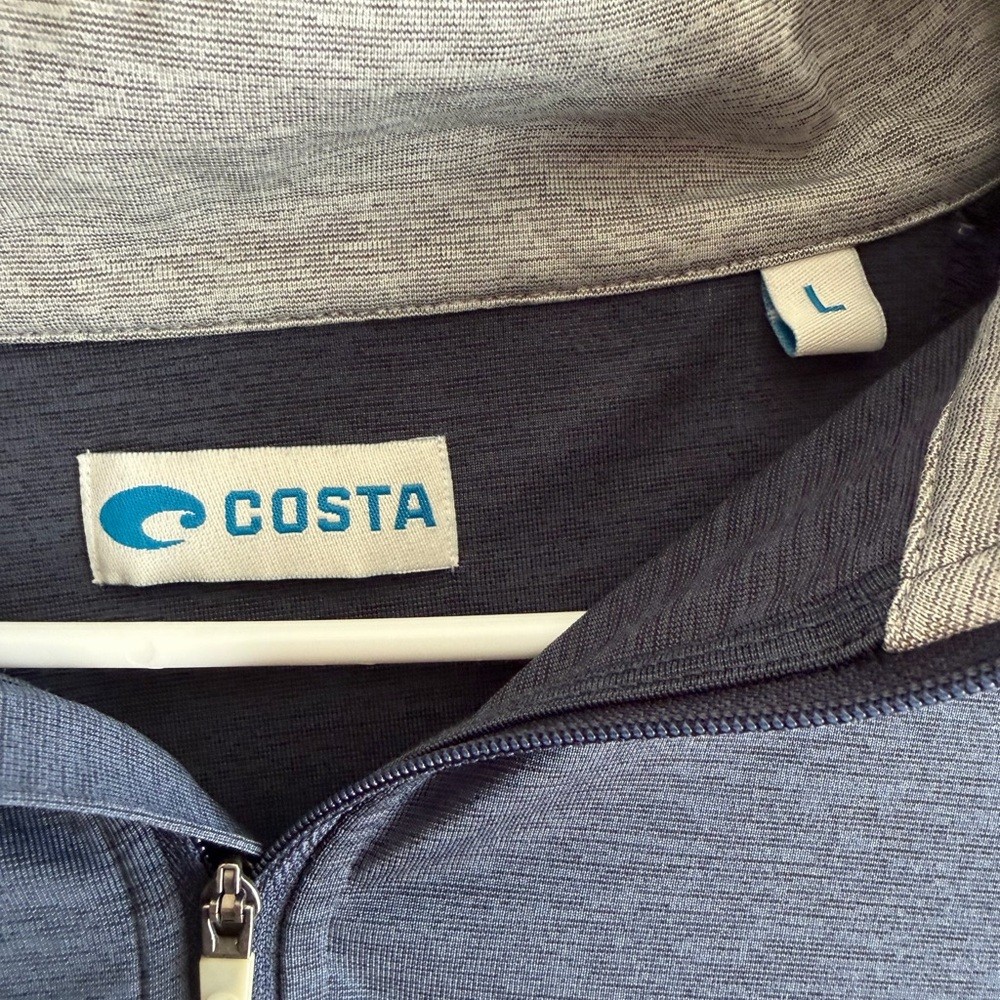 Costa Navy Quarter-Zip Pullover