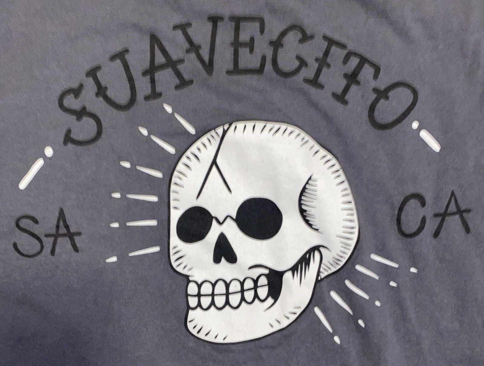 Suavecito Pomade T-Shirt 3XL Gray Skull Santa Ana CA Heavyweight Tee