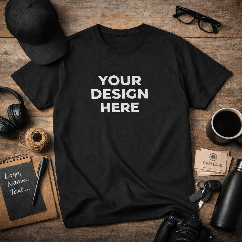 Custom T-Shirt Personalized Photo Text Logo Your Design Gildan 5000 Print EU USA