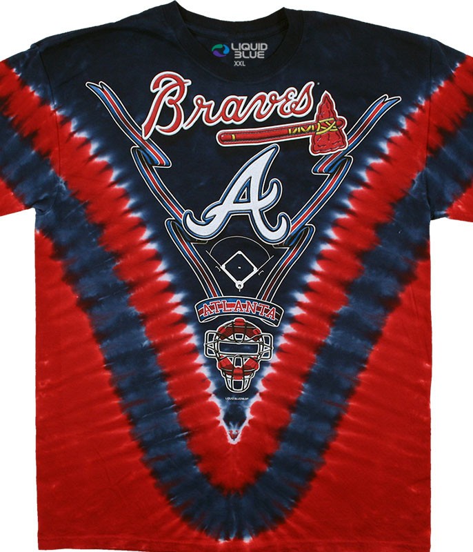 Atlanta Braves V Tie-Dye T-Shirt — Grateful Dead Collab Style Officially License