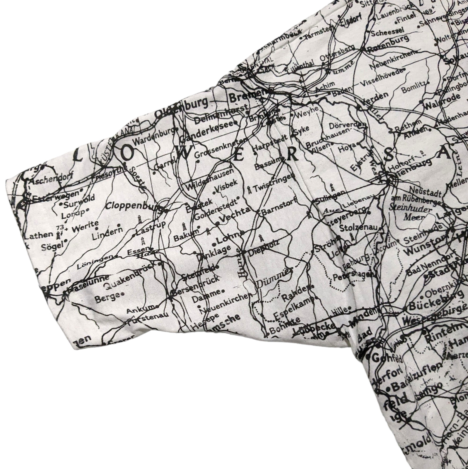 New Vintage Germany Map SCREEN STARS USA T Shirt XL All Over Print Puff Graphic