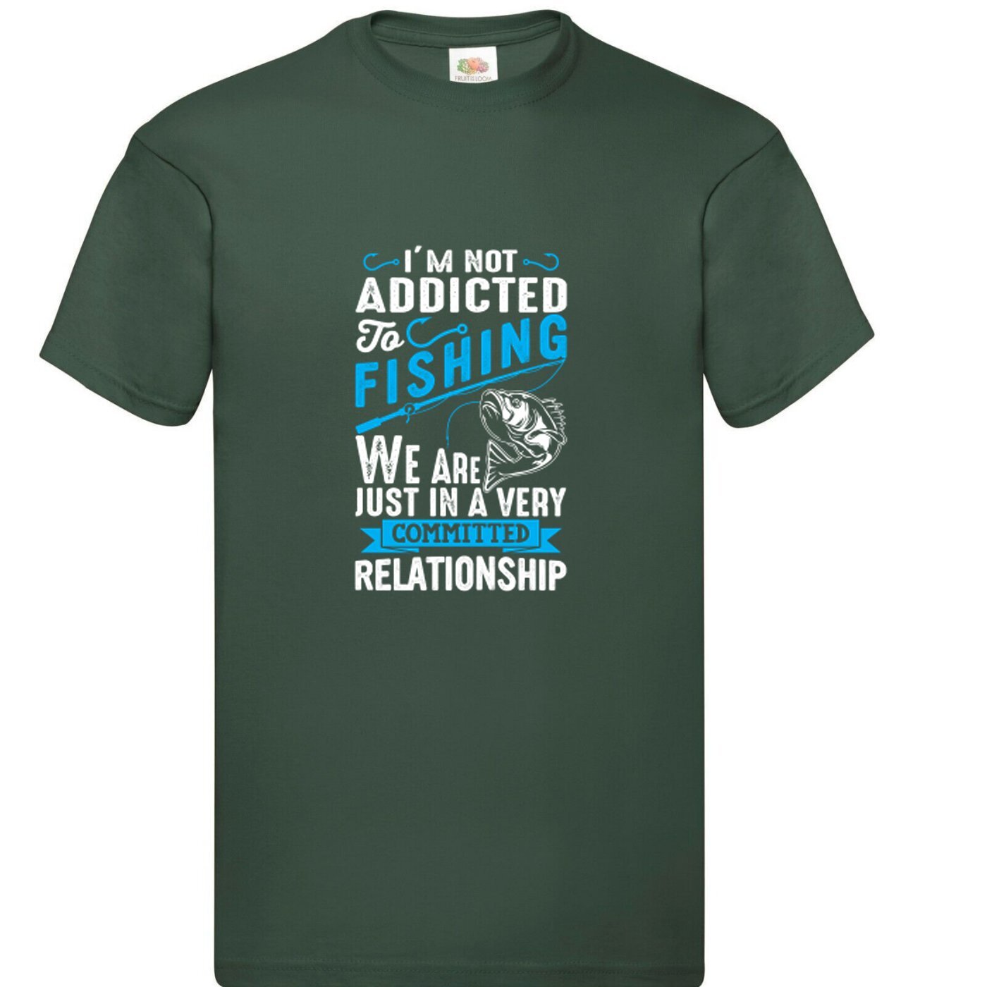 Fishing Addicted Relationship Humour Novelty T Shirt Various Colours And Sizes