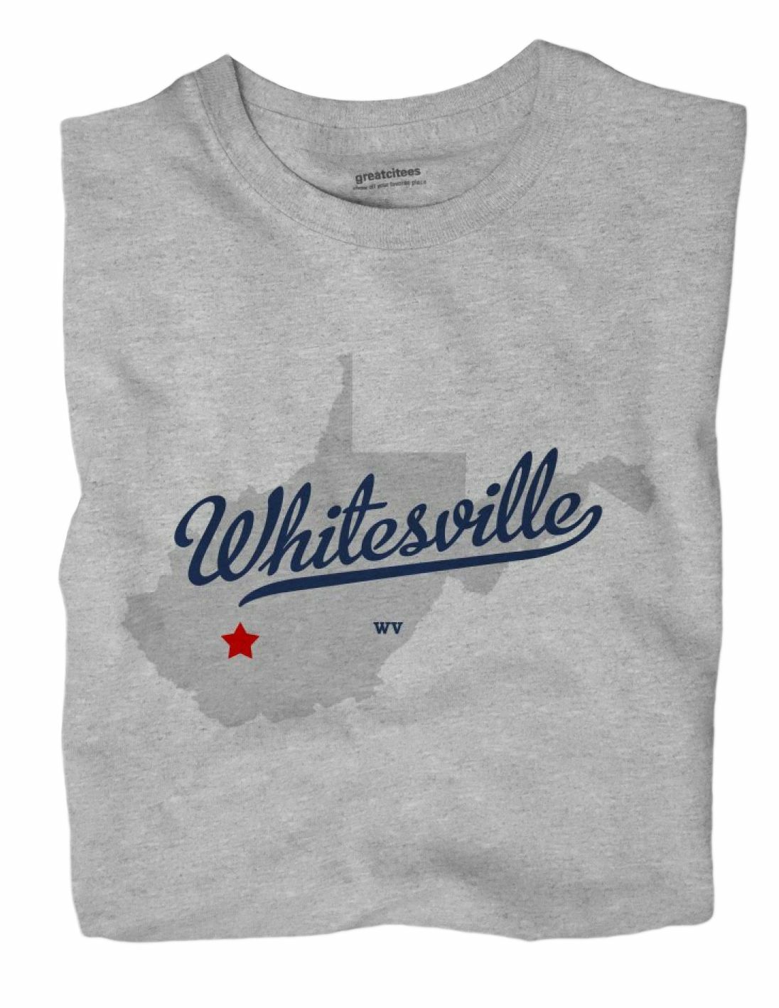 Whitesville West Virginia WV T-Shirt MAP