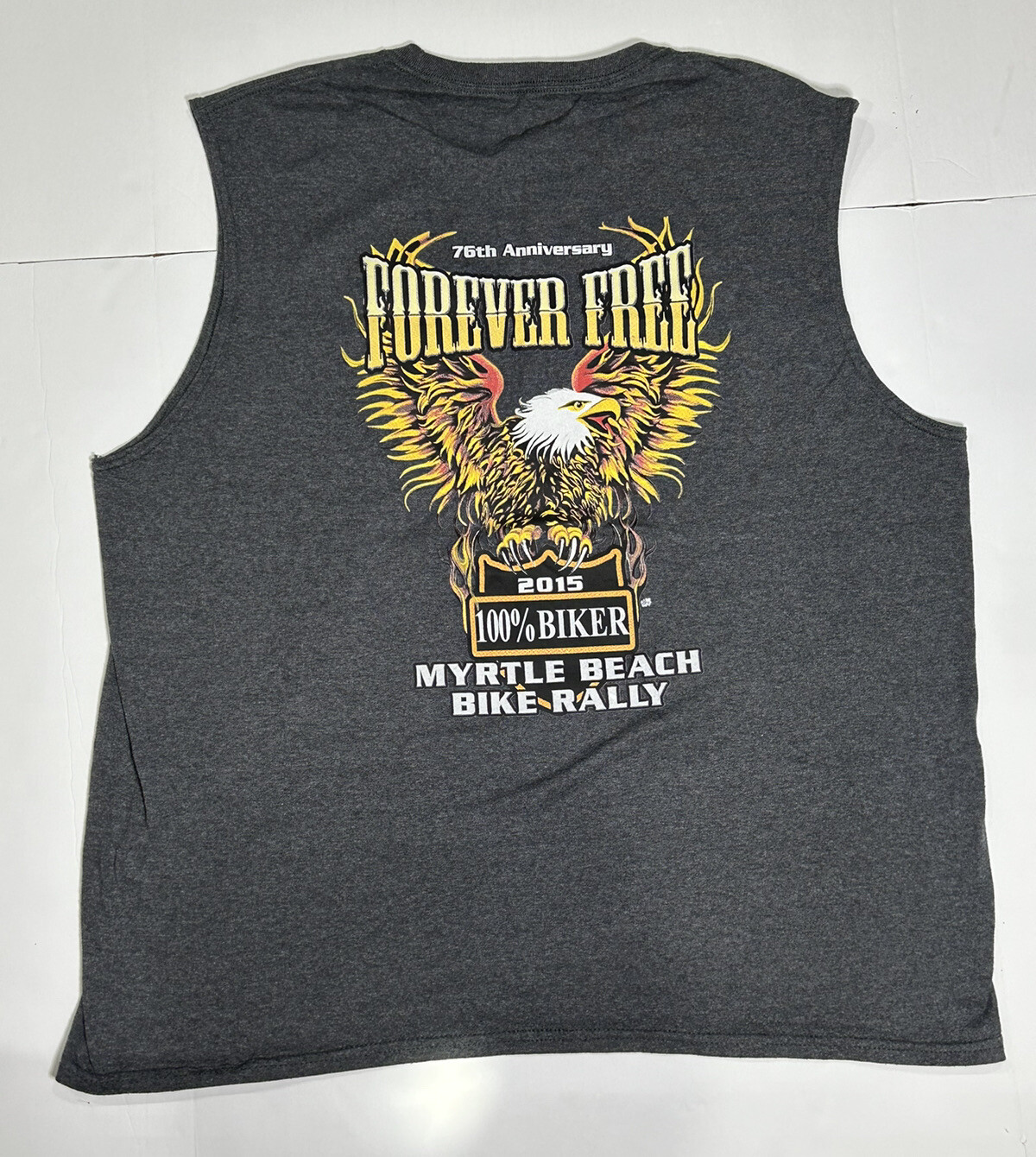 Myrtle Beach Bike Rally 2015 75th Anniversary Tank Top Men’s XL Biker Harley