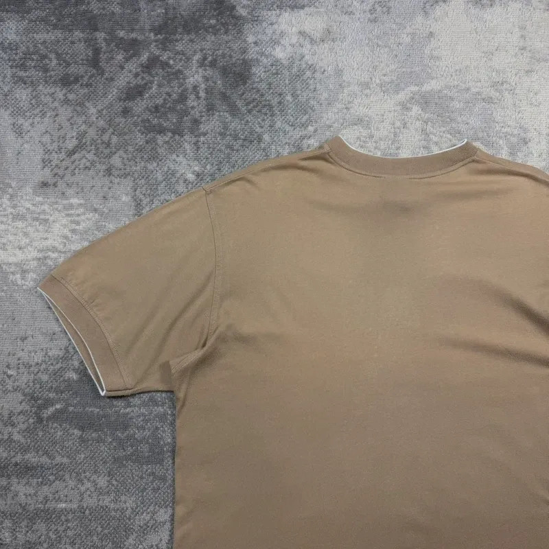 Vintage Nike T-Shirt 90s Embroidered Centre Swoosh Caramel Brown