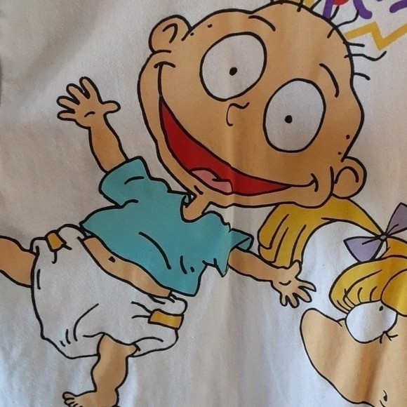 Nickelodeon Rugrats character graphic print white short sleeve shirt S/M