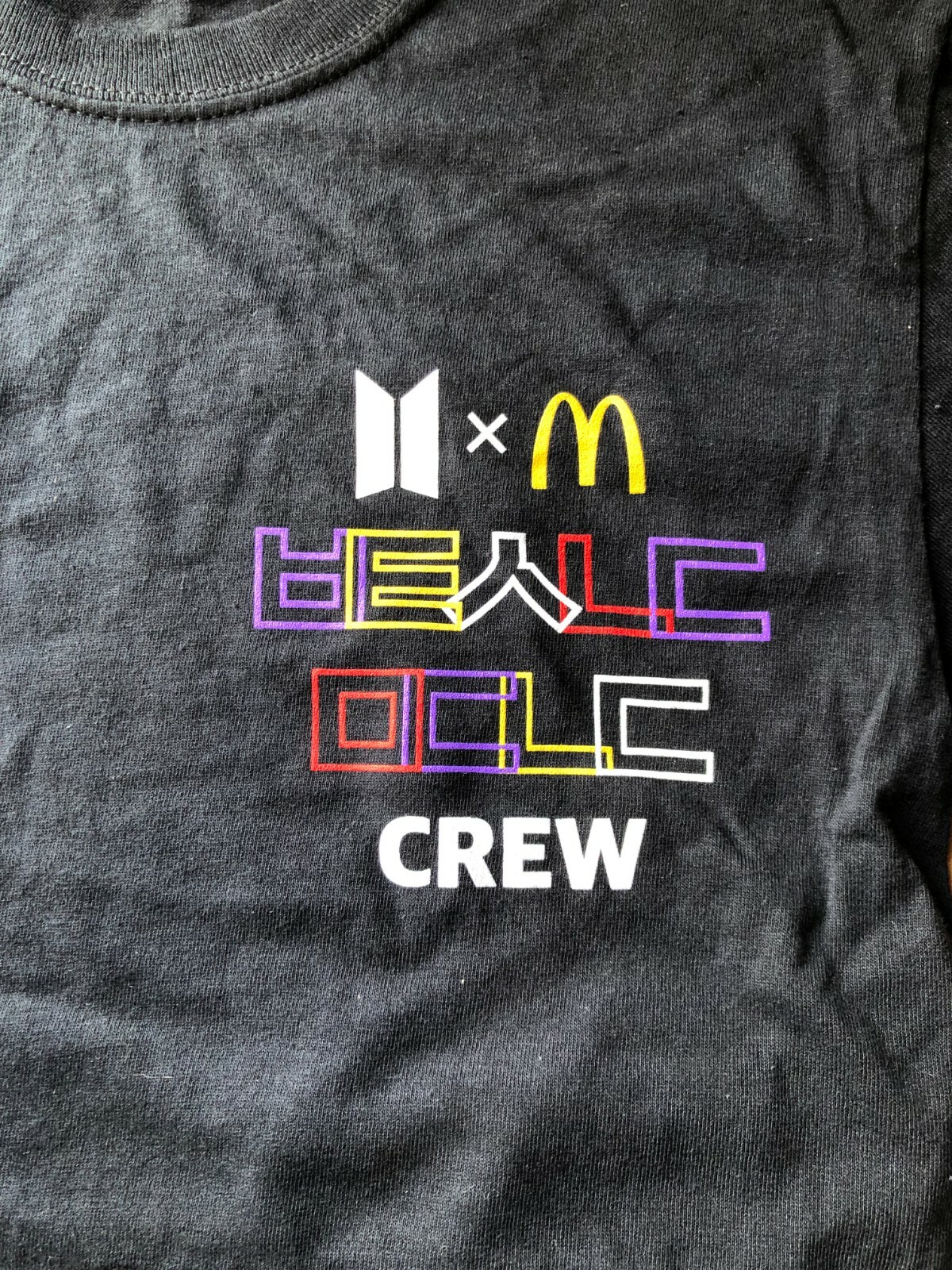 Authentic New McDonald’s X BTS Crew 2021 Black Employee T Shirt All Sizes