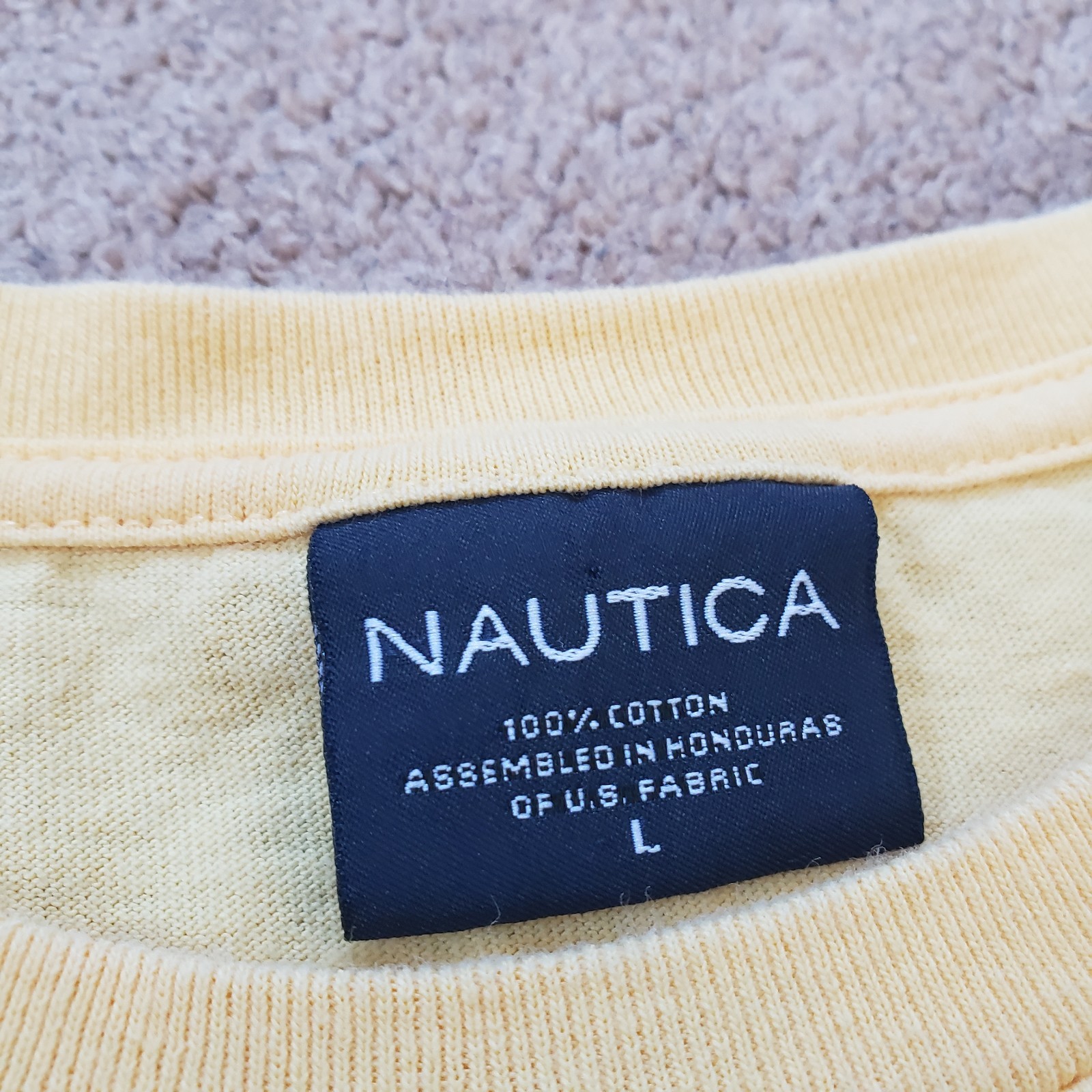 Lot Of 2 Vintage Y2K Nautica Sailing Sz Large Mens T-Shirts Red Yellow NS83