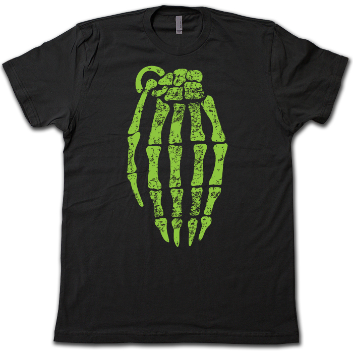 BREAKING BAD Jesse Pinkman T-Shirt Neon Skeleton Grenade Walter White Meth Tee