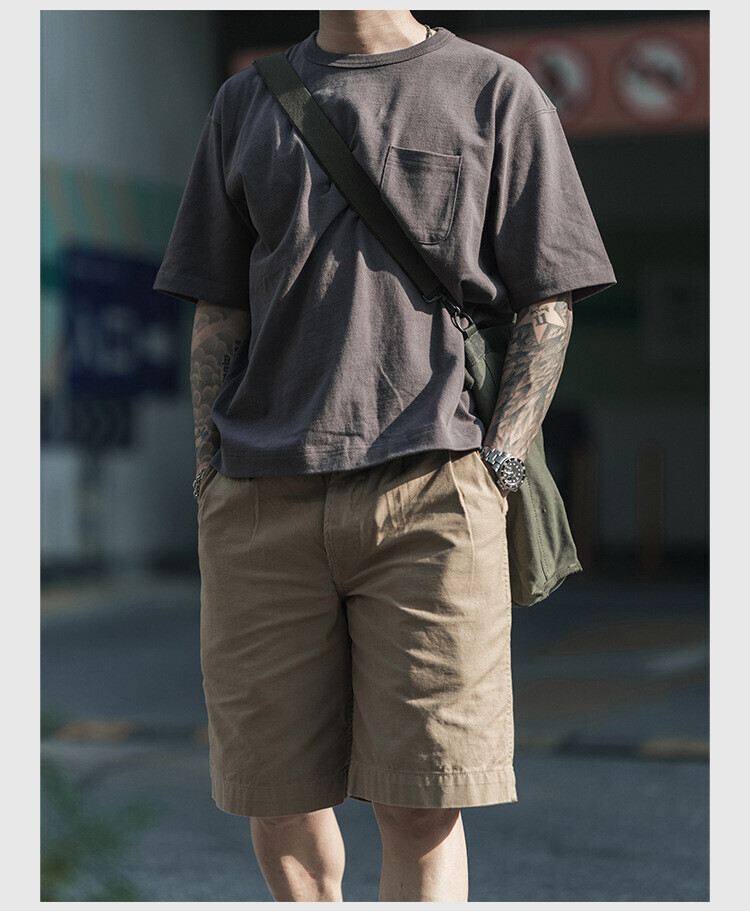 NON STOCK Men’s T-Shirts Short Sleeve Crew Neck Tee Shirt Heavyweight Cotton