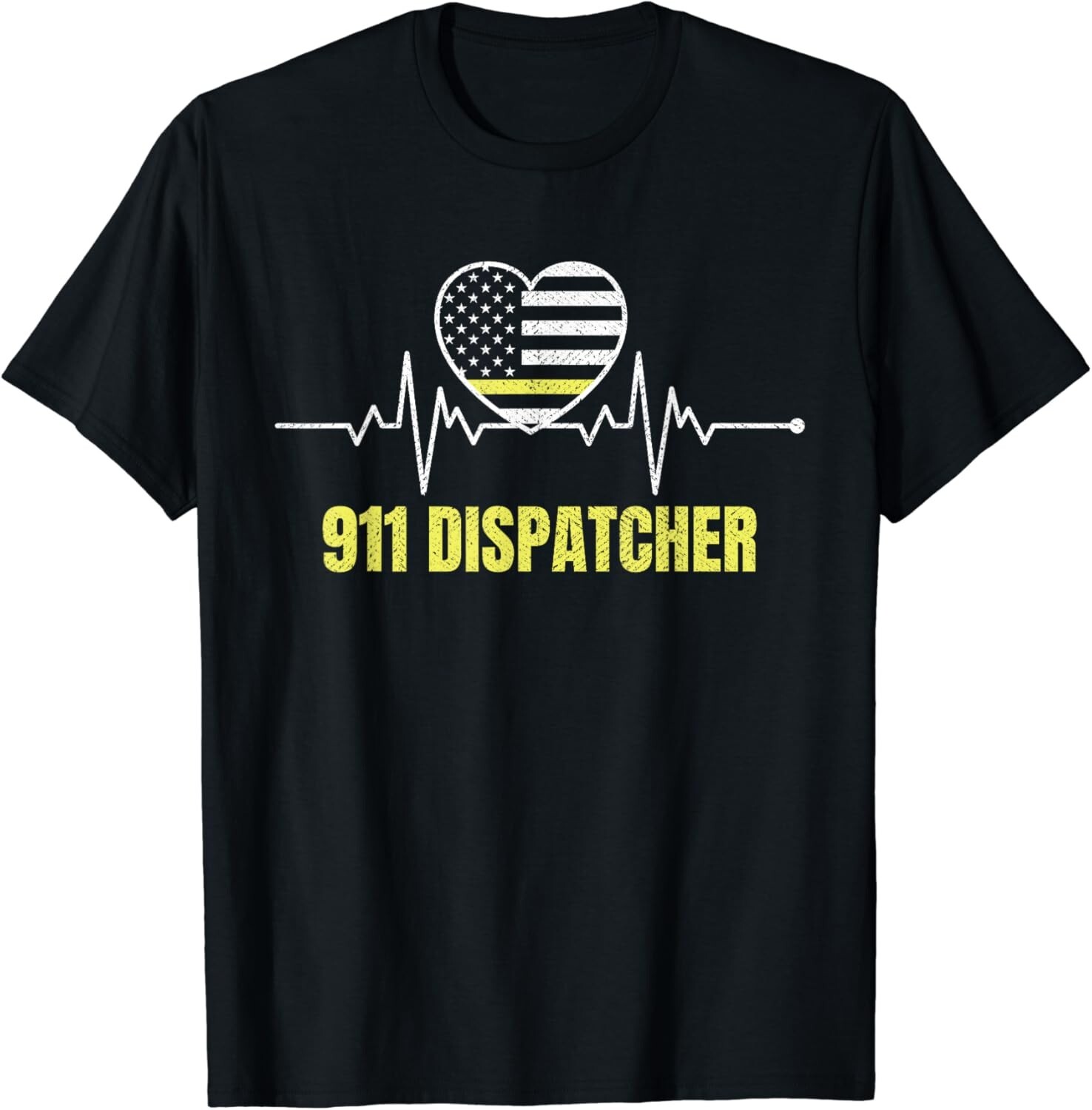 911 Dispatcher Thin Yellow Line Dispatch US American Flag Gift Unisex T-Shirt