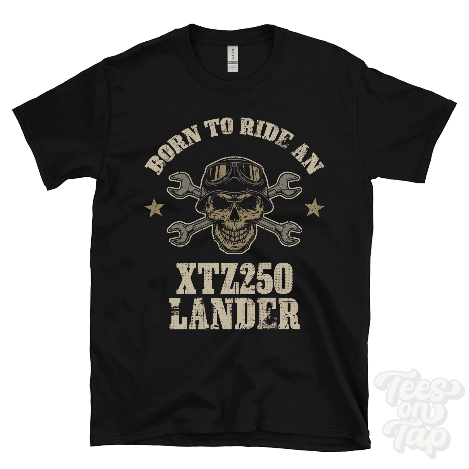 BORN TO RIDE AN XTZ250 LANDER T-SHIRT