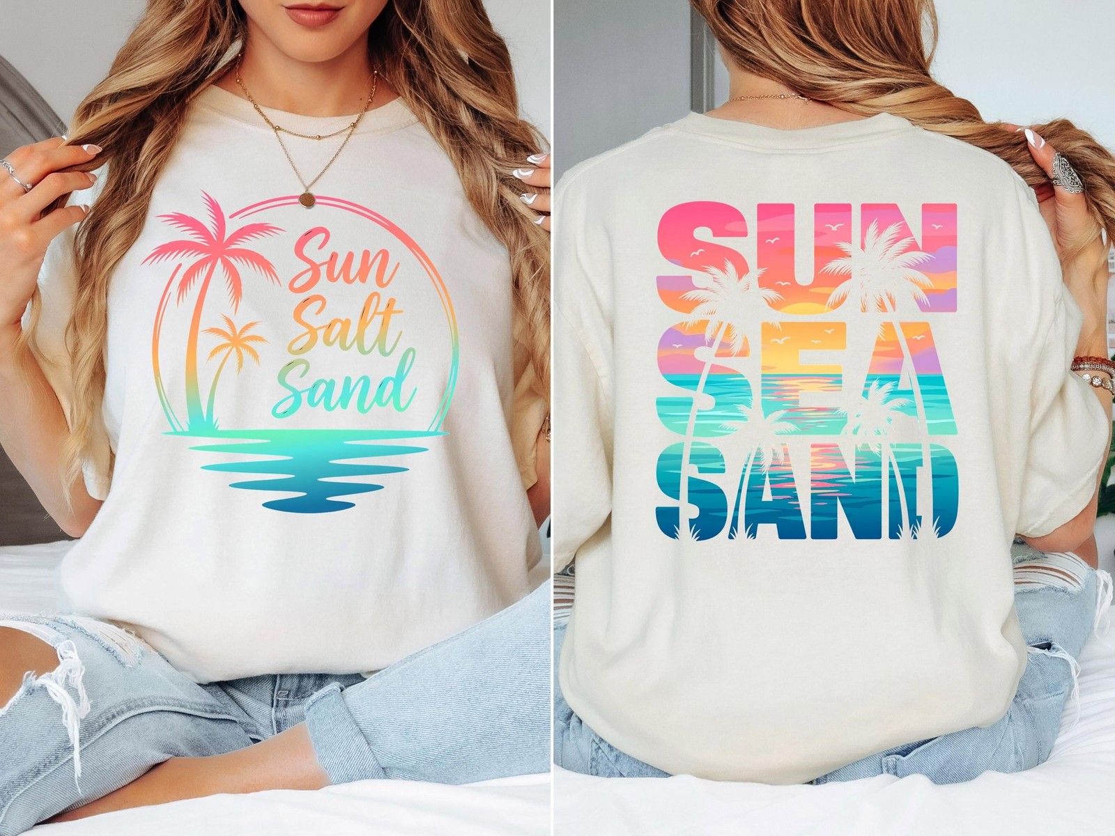Comfort Colors Sun Salt Sand Shirt, Beach Vacation Shirt, Summer Beach T-Shirt