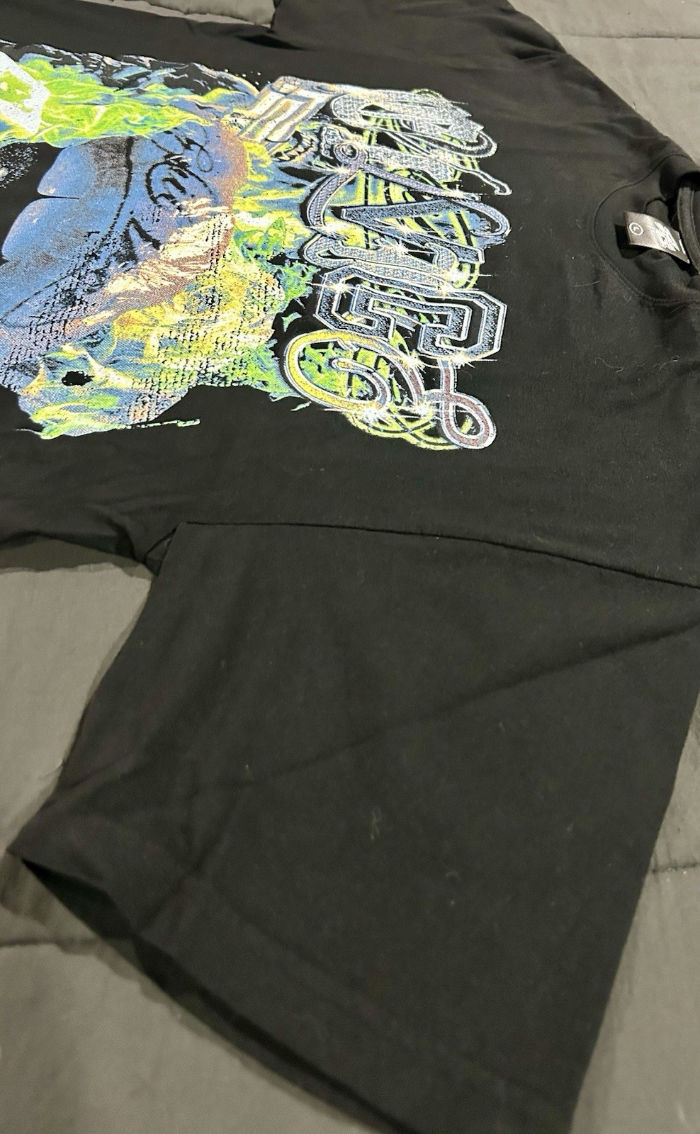 Evil Vice “Flame Lips” Graphic Tee – Black Men’s Size L