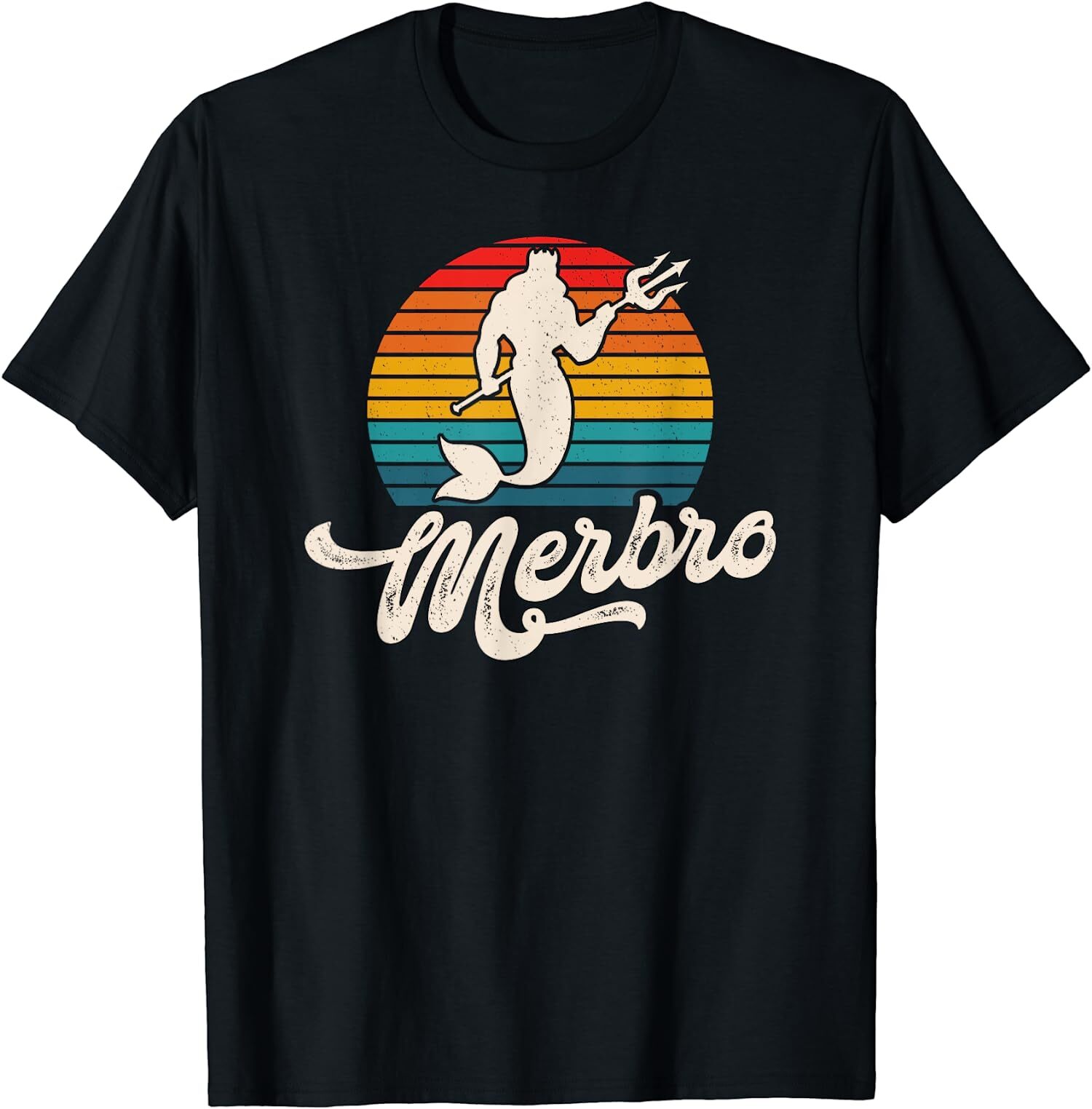 Funny Mermaid Merbro Sea Lover Retro Cool Gift Unisex T-Shirt