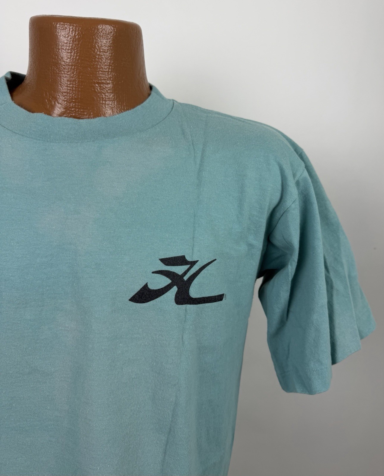 Vintage Hobie Shirt Mens Large Tight Fit 90s Surf T-shirt Windsurfing Vaporwave