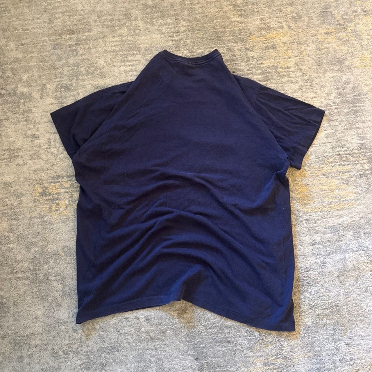 Vintage Single Stitch 80s Polo Ralph Lauren Classic Fit Pocket T-Shirt Navy Blue