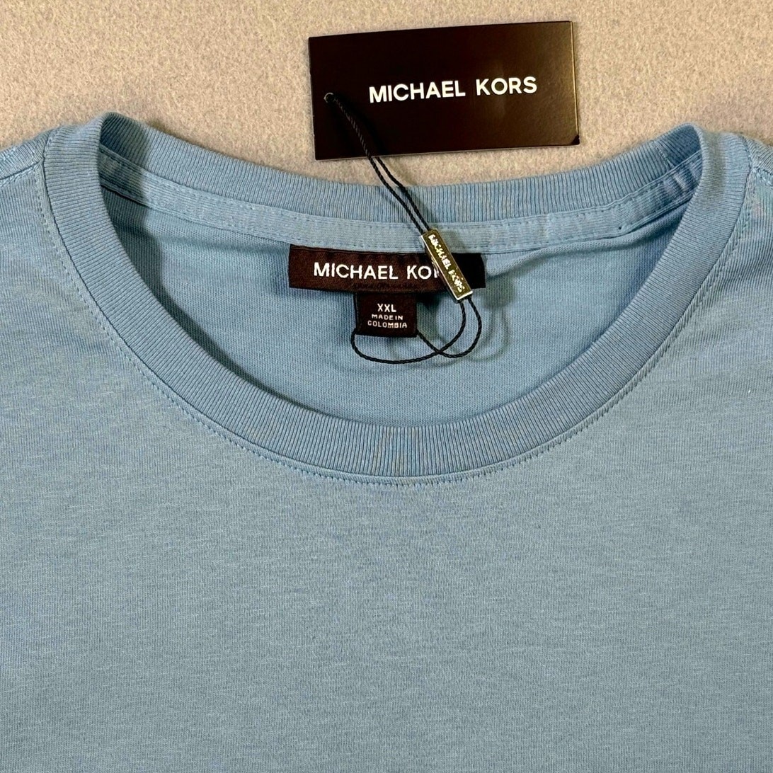 Michael Kors Men’s Flagship Short Sleeve Crewneck T-Shirt Chambray 2XL $60