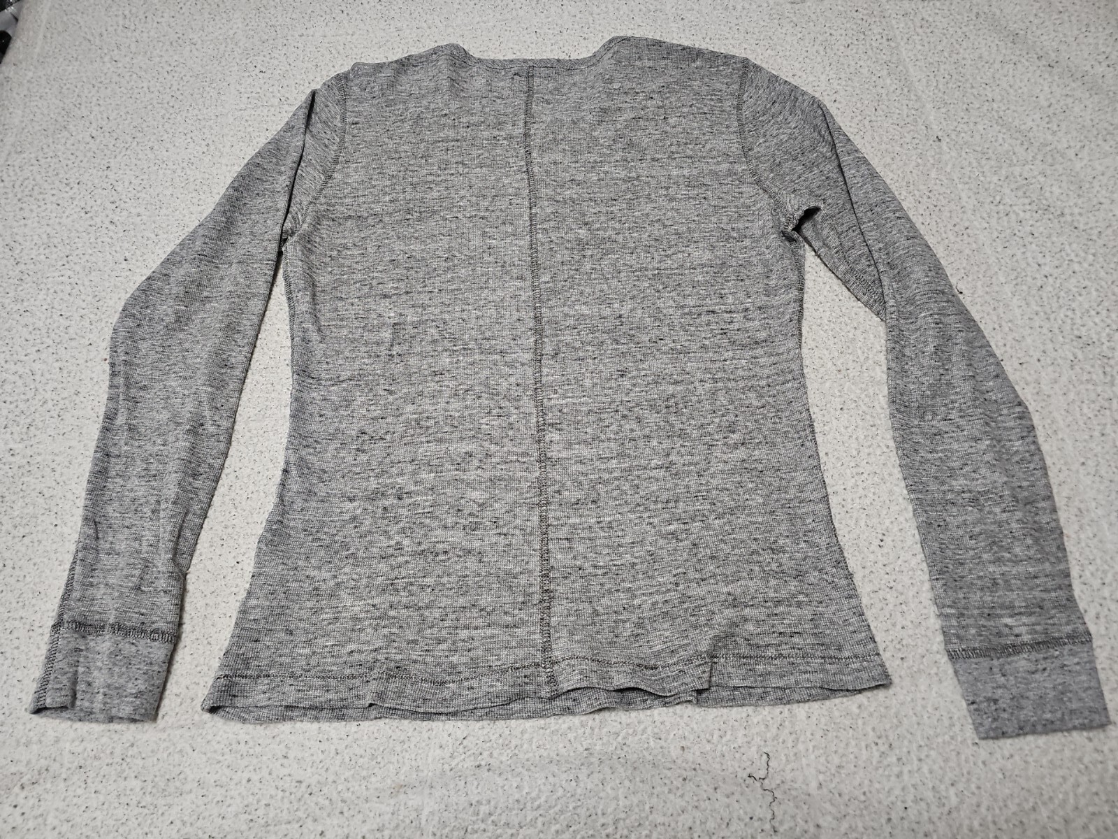 Diesel Industry Henley Stitched Nobel Gray Woven Long Sleeve Shirt SZ Large