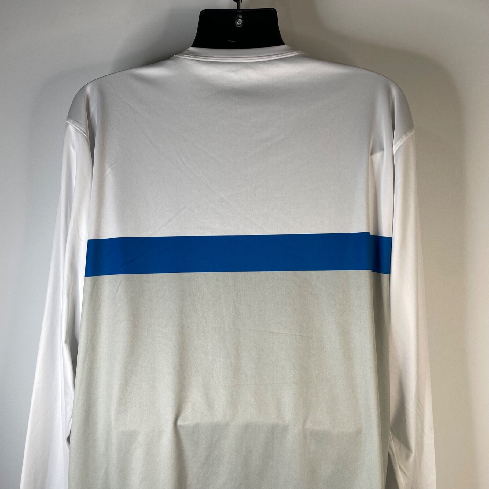 BOCA Classics Long Sleeve XXL Rash Guard Quick Dry Swim Shirt White Gray Blue