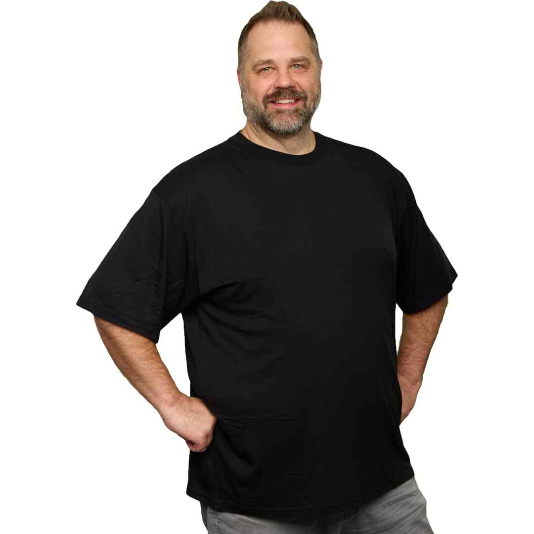 Men’s Crew Neck Bamboo Viscose T-Shirts Big Boy Bamboo Sizes S-8XL