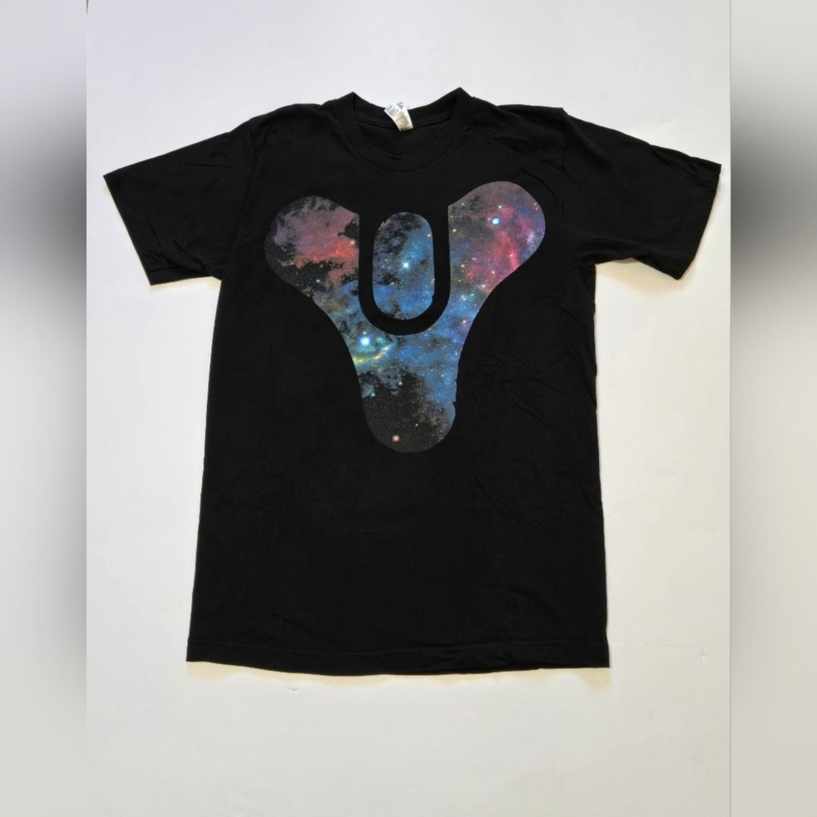 Destiny Video Game T-Shirt Men’s Medium Black Galaxy Tricorn Logo Bungie Rare