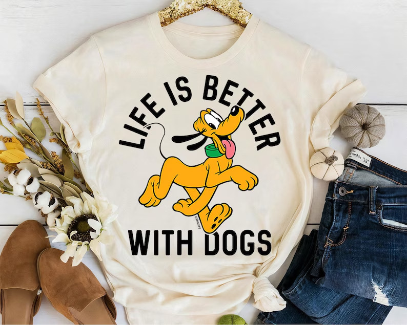 Life is Better with Dogs T-Shirt, And Friends Shirt, Family Matching shirt