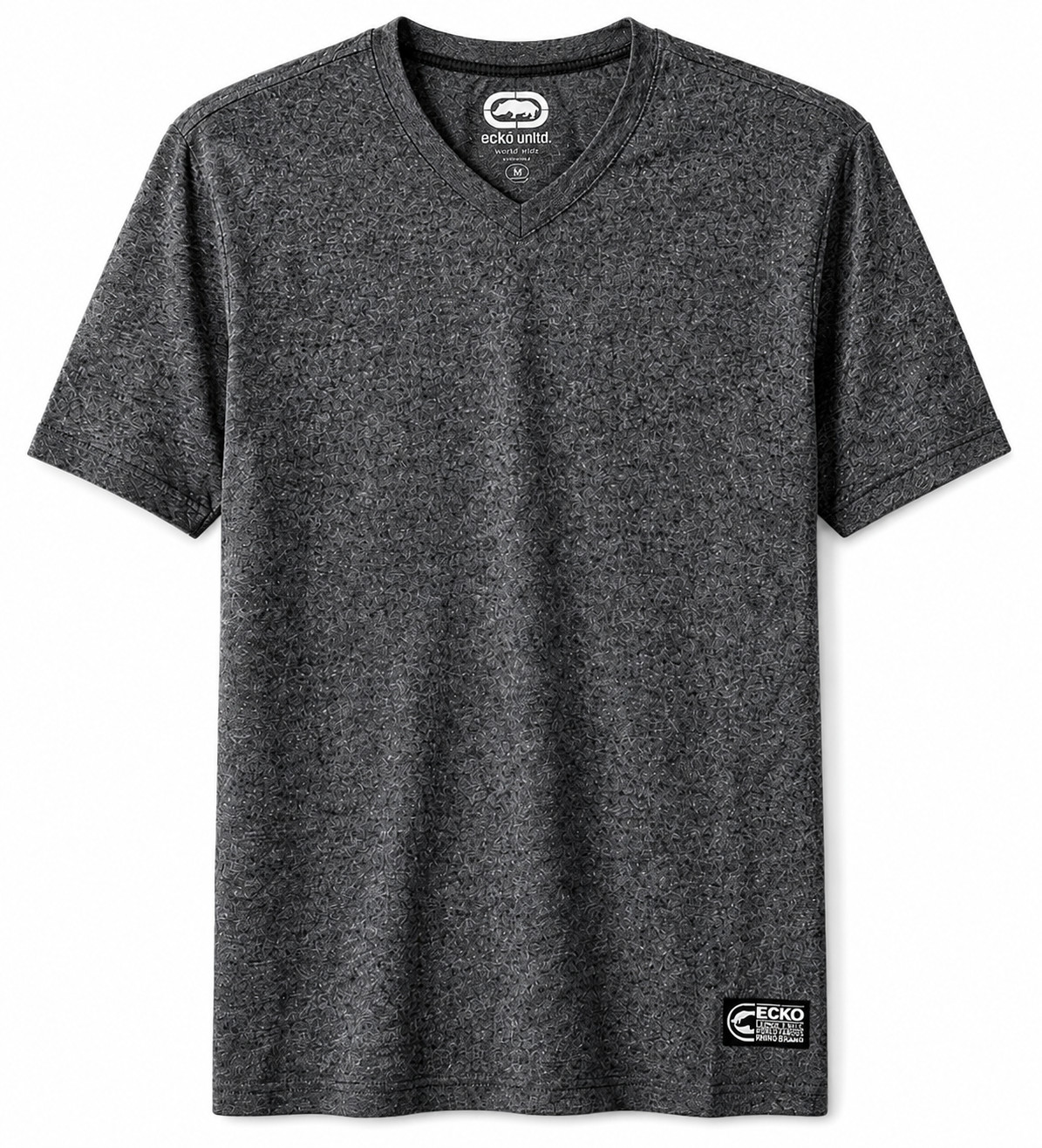 Ecko Unltd. Summer/Spring V-Neck T-Black Marled-New with Tag-Size (S-XL)
