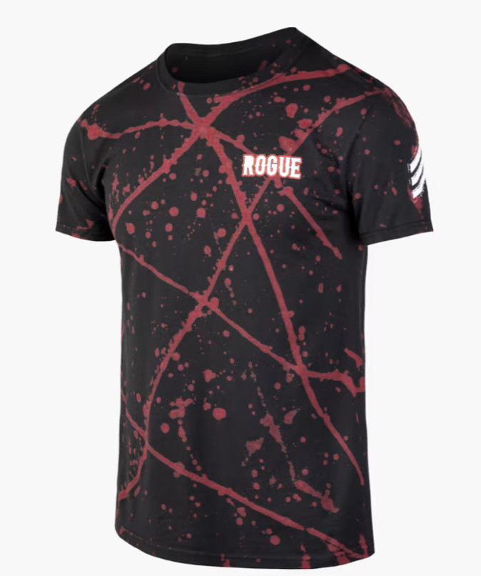 ROUGE Fitness International Crazy Halloween – Men Crossfit/Gym T Shirt (Size S).
