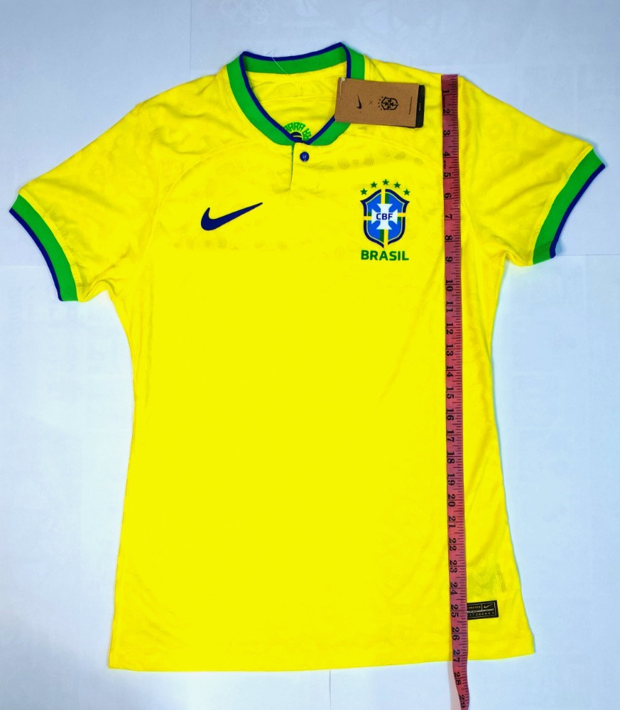 Nike Brazil 2022 World Cup Home Jersey Player Issue Dri-FIT ADV Yellow Mens Size