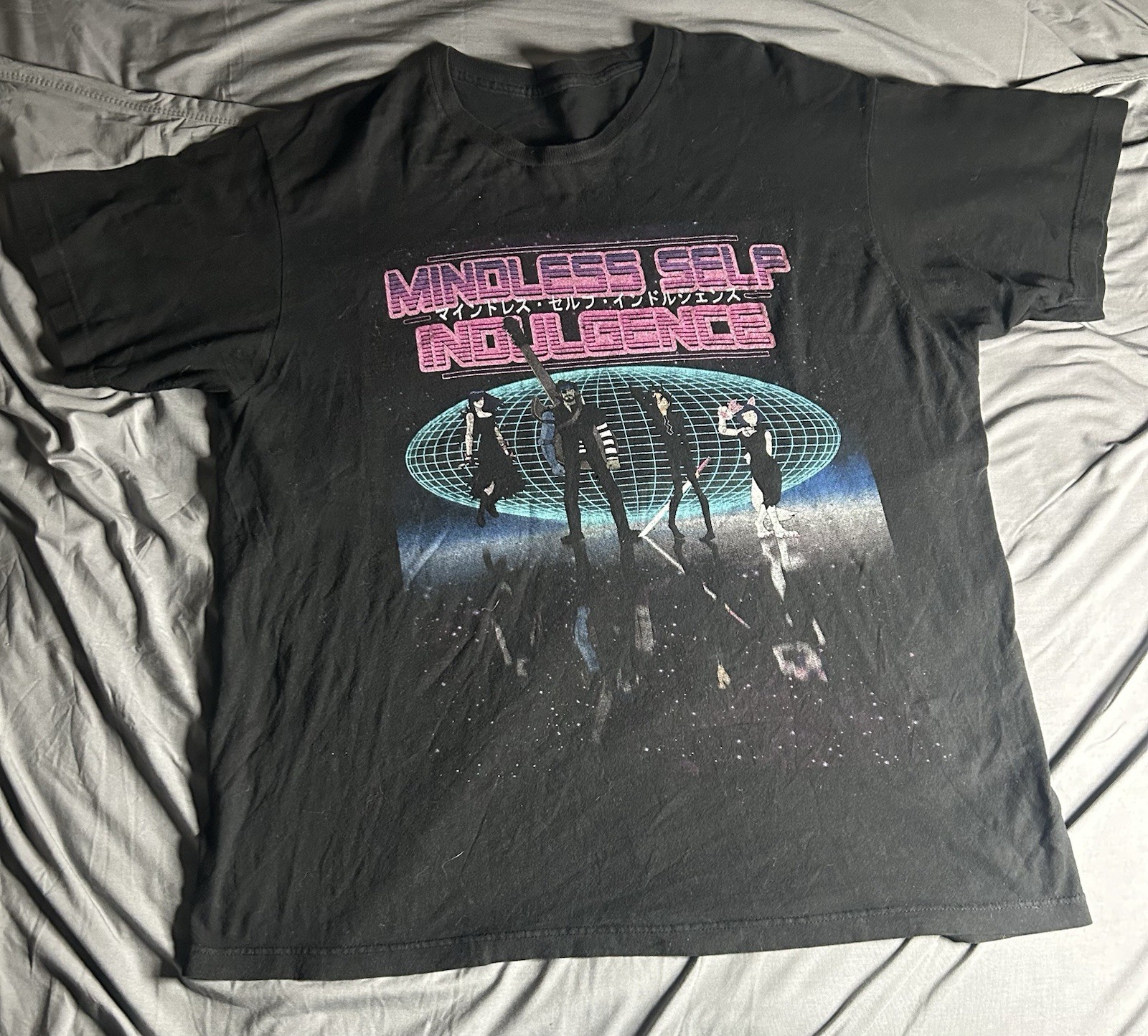 Mindless Self Indulgence T Shirt Rare 2014 Tour Double Sided L/XL No Tag (23×28)