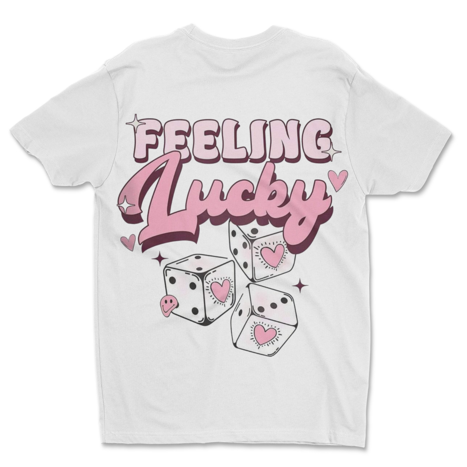 DTF Feeling Lucky/ Custom Unisex Soft Style T-Shirts, Next Level- Cotton