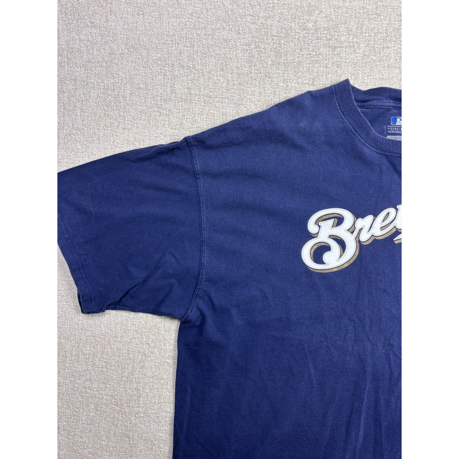 MLB Milwaukee Brewers Navy Blue Dad 1 Graphic Shirt Mens 3XL Genuine Merchandise