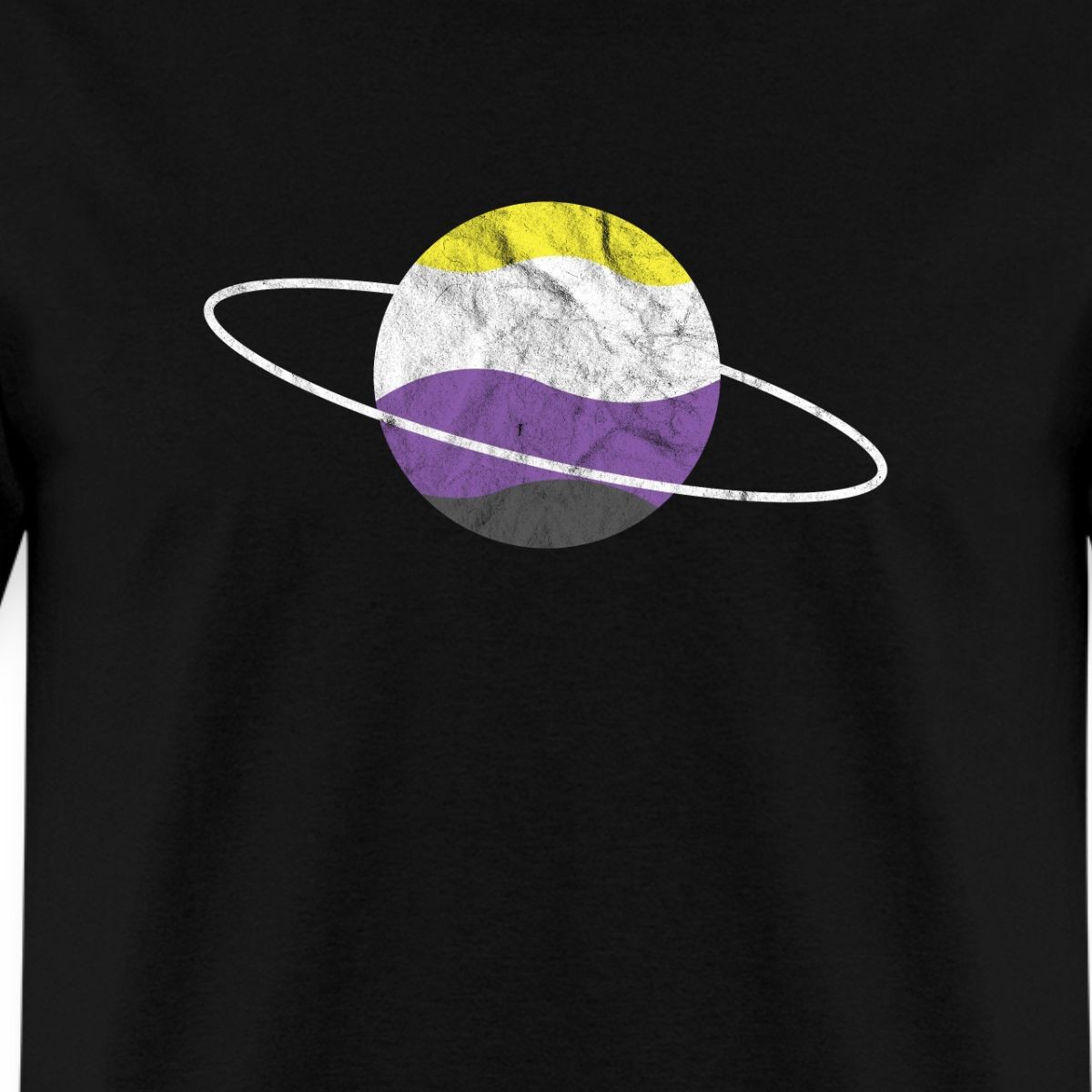 Non Binary Enby Flag Retro Planet Pride Men’s T-Shirt