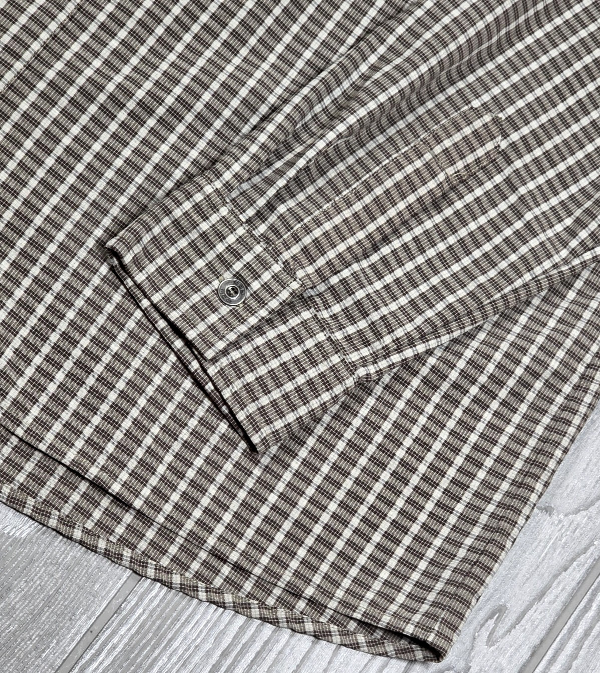 VTG Nike ACG Long Sleeve Shirt L Olive Gray Plaid Button Up Outdoor Gorpcore