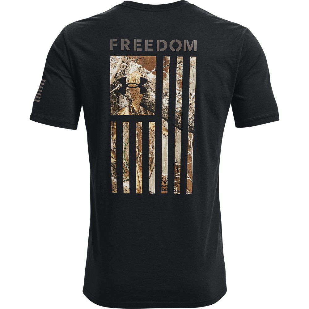 Under Armour 1370816 Men’s UA Freedom Flag Camo T-Shirt, Black/OD Green, Small