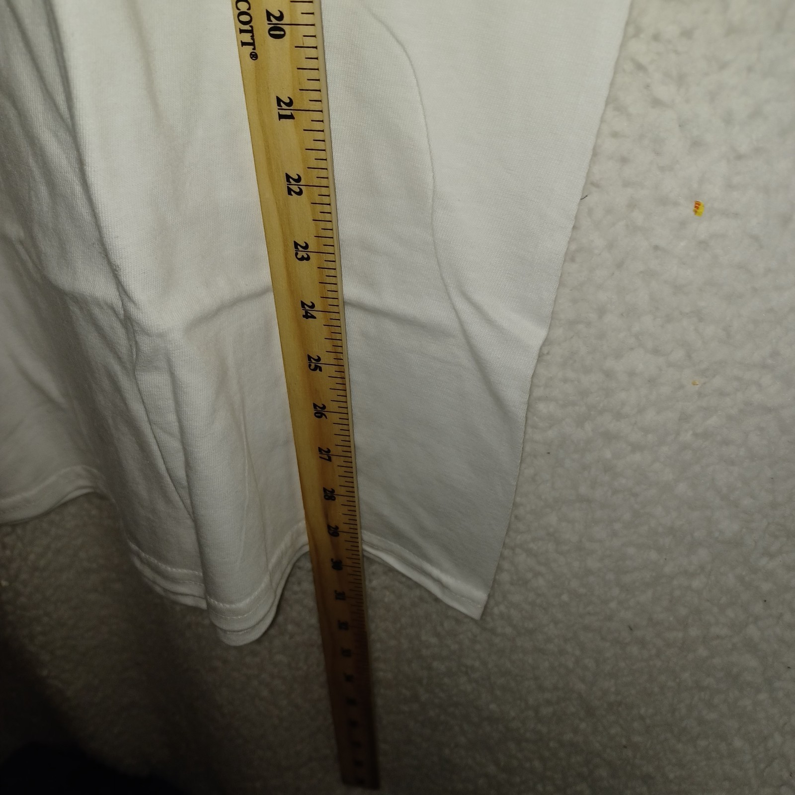 6-Pk Athletic Works Men’s L Cotton White T-Shirts Short Sleeves Loose Fit (HL)