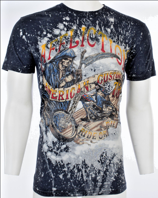 AFFLICTION American Customs RIDE OR DIE Short Sleeve Slim Fit T-shirt NWT
