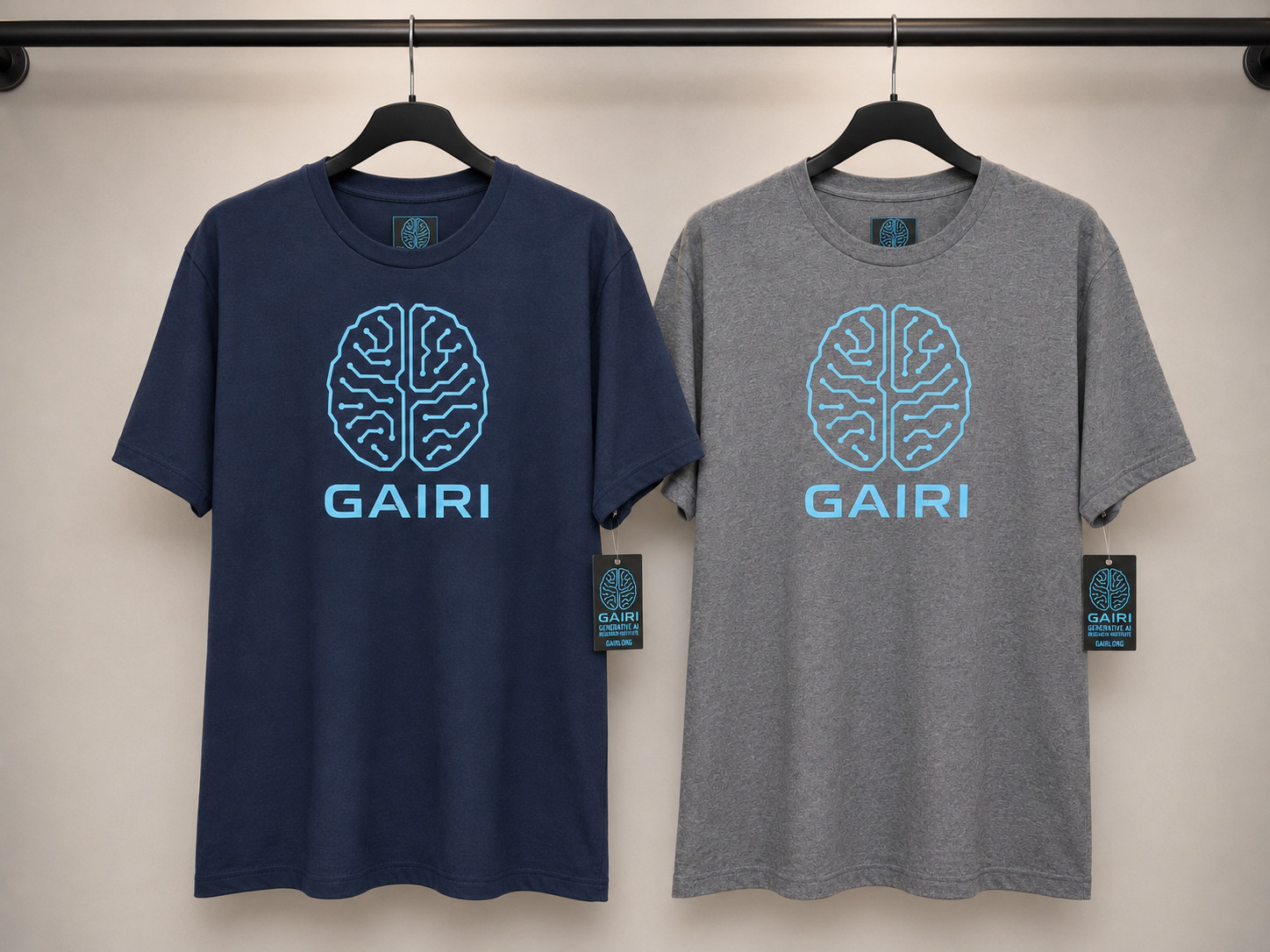 GAIRI – Generative AI Research Institute Unisex Graphic T-Shirt Navy or Gray
