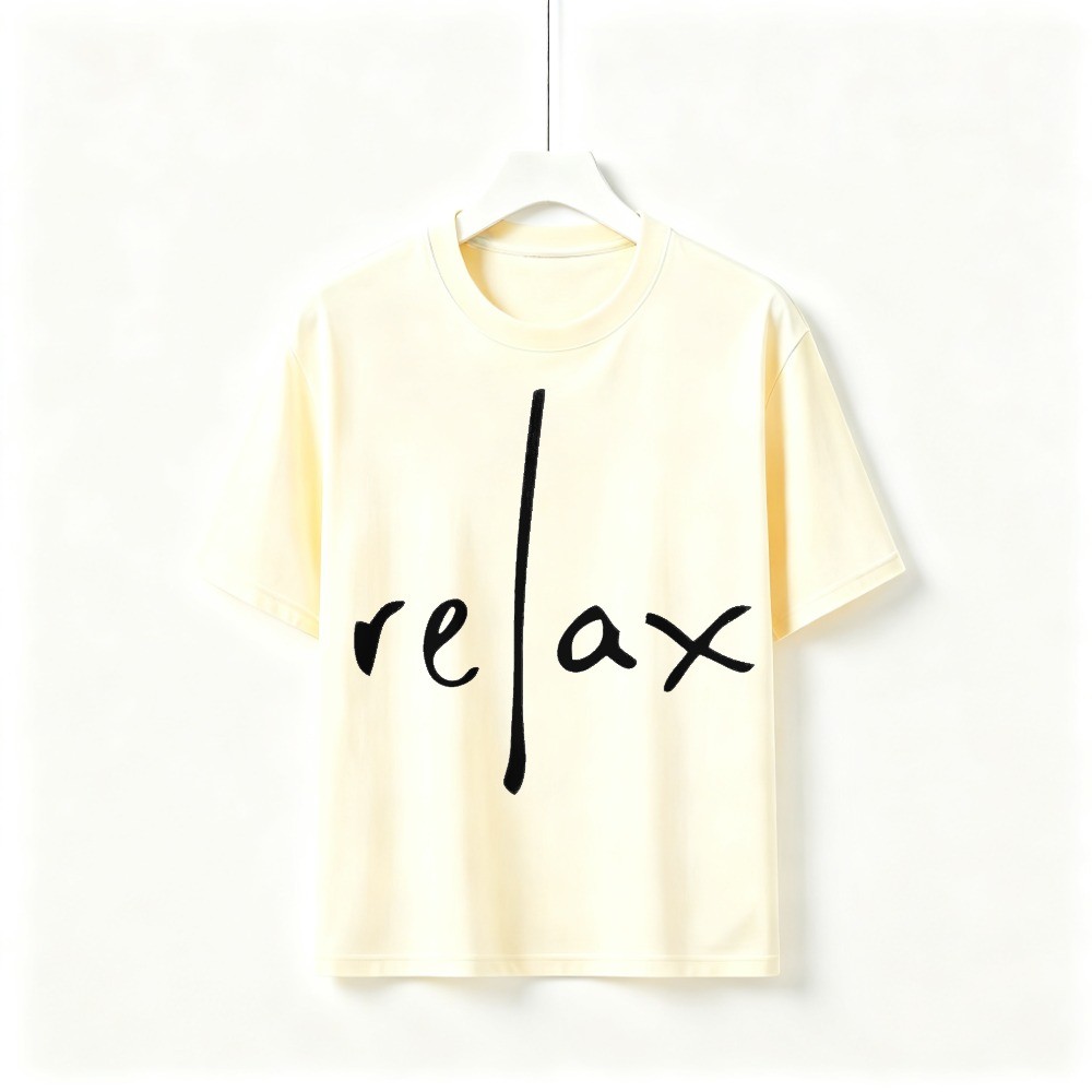Minimalist Text Graphic T‑Shirt Simple Slogan Unisex Casual Short Sleeve Tee
