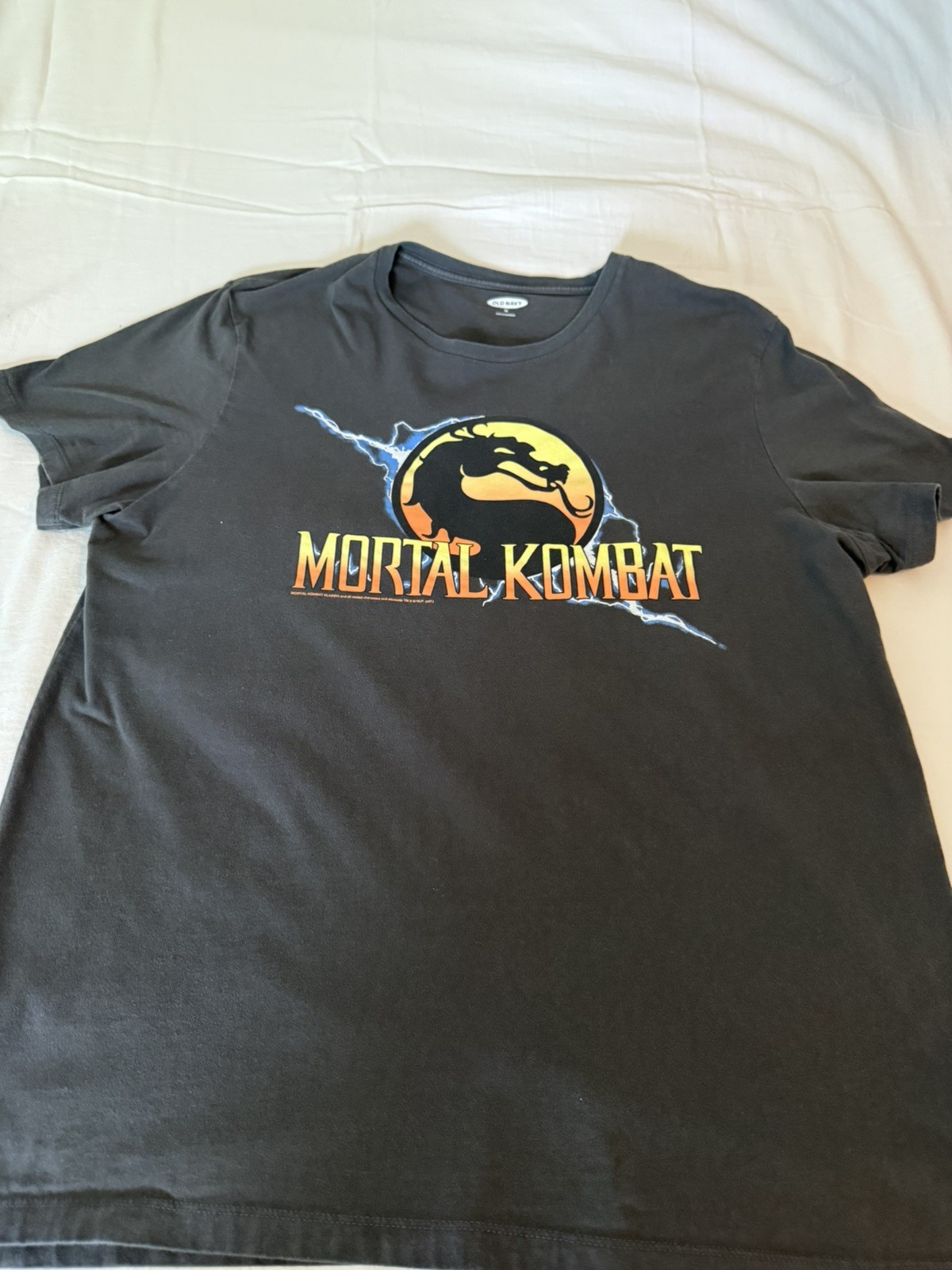 Large Men’s Mortal Kombat Old Navy Tee Dark Gray