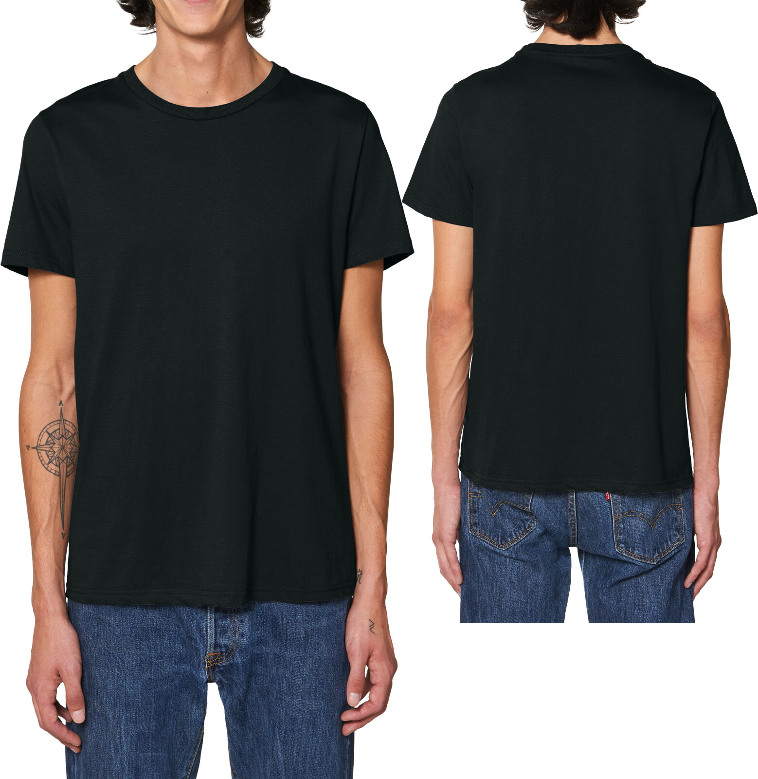 Mens 100% Soft Ringspun Organic Cotton Tee Rocker T-Shirt XXS-5XL NEW!