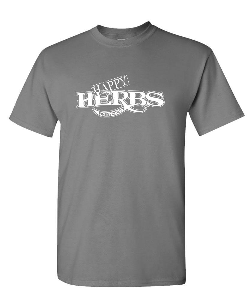 HAPPY HERBS Finest Quality – funny retro – Unisex Cotton T-Shirt Tee Shirt