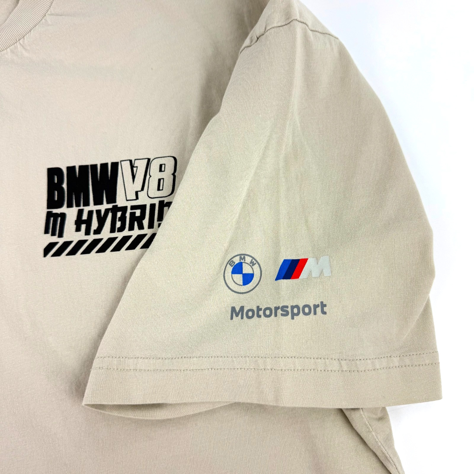 BMW Motorsports T Shirt BMW V8 M Hybrid Double Sided Tagless Puma Adult Size LRG